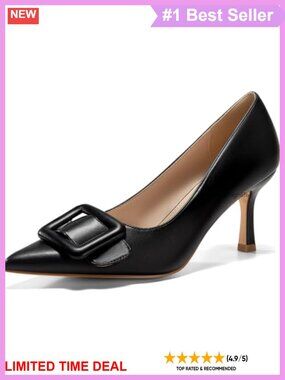 Pointed Toe Kitten Heel Pumps Faux Suede Formal Dress Shoes